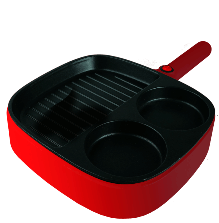 กระทะไฟฟ้า SONAR รุ่น SF-M46 ขนาด 11 นิ้ว สีแดง_1